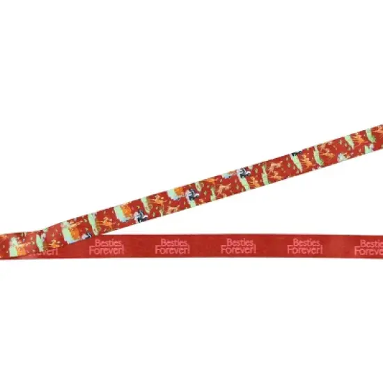 Disney Bambi Besties Forever Lanyard ID Badge Holder and 2" Rubber Charm image {3}