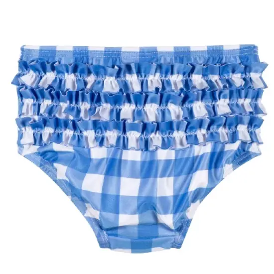 Gerber Baby & Toddler Girls' Two-Piece Swim Briefs and Long Sleeve Rash Guard Set image {1}