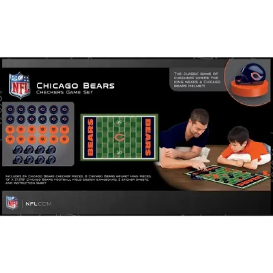 MasterPieces Officially licensed NFL Chicago Bears Checkers Board Game for Families and Kids ages 6 and Up image {3}