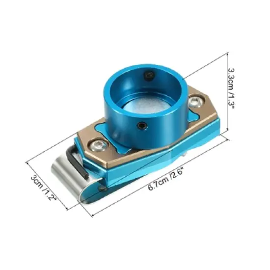 Unique Bargains Round Aluminum Alloy Billiard Magnetic Chalk Holder with Belt Clip image {1}