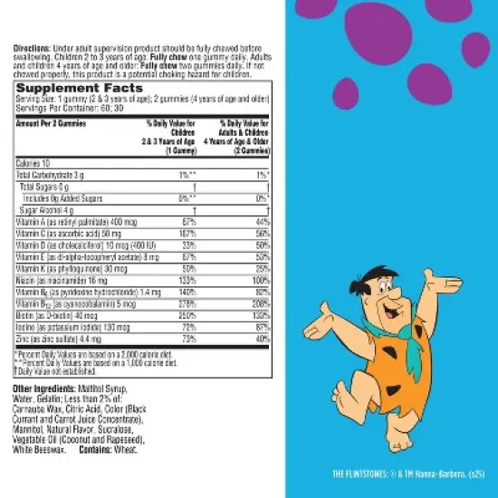 The Flintstones Sugar Free Kids' Multivitamin Gummies - 60ct image {7}