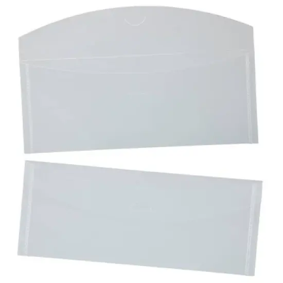JAM Paper 12pk 4 1/4''"x9 3/4'' Plastic Envelopes with Tuck Flap Closure - Clear: Document Storage Organizer, Filing Accessories image {4}