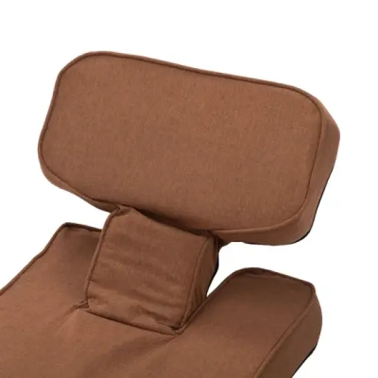 Multi-functional Foldable Sofa with Adjustable Angles and Pillow, Dark Brown image {11}