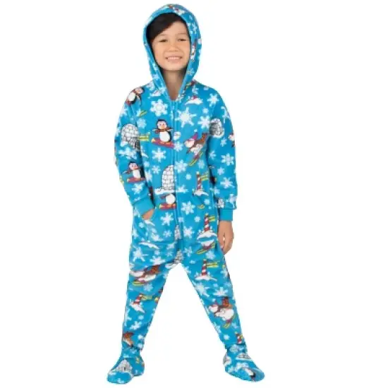 Footed Pajamas - Winter Wonderland Toddler Hoodie Fleece Onesie image {1}