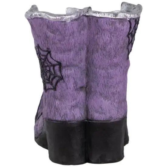 Northlight Ceramic Witch's Boots Halloween Decoration - 15" - Purple image {4}