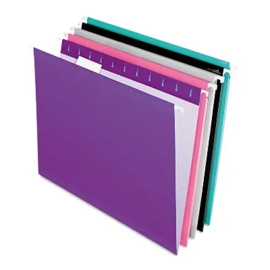 Pendaflex Reinforced Hanging Folders 1/5 Tab Letter Assorted 25/Box 415215ASST2 image {7}