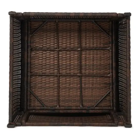 6pc Wicker Outdoor Conversation Set with Cushions & Ottomans - EDYO LIVING image {10}