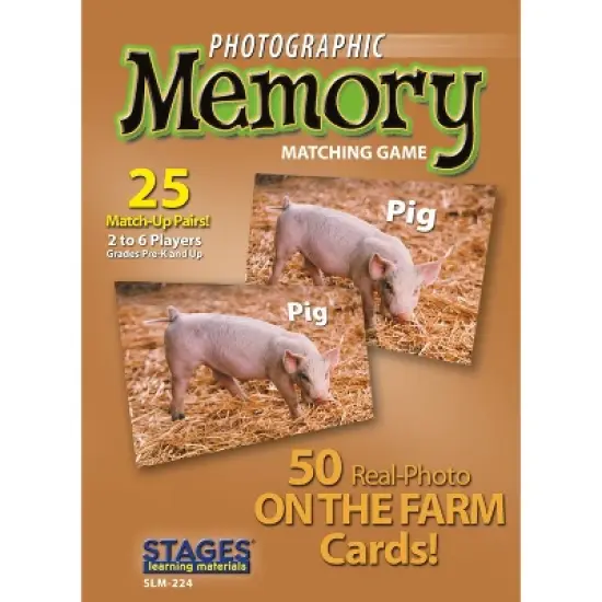 Stages Learning Materials Photographic Memory Matching Game, On the Farm image {5}