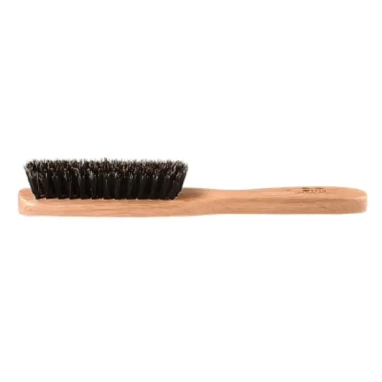 Bass Brushes - Men's Hair Brush Wave Brush with 100% Pure Premium  Natural Boar Bristle FIRM Genuine Natural Wood Handle 8 Row/Wave Style Oak Wood image {4}