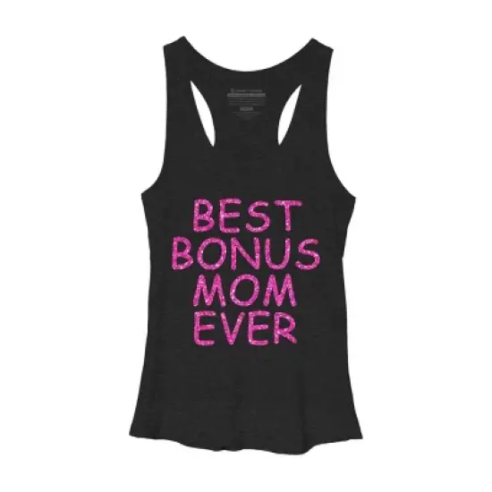 Women's Design By Humans Best Bonus Mom Ever Stepmom Love By MeowShop Racerback Tank Top image {2}