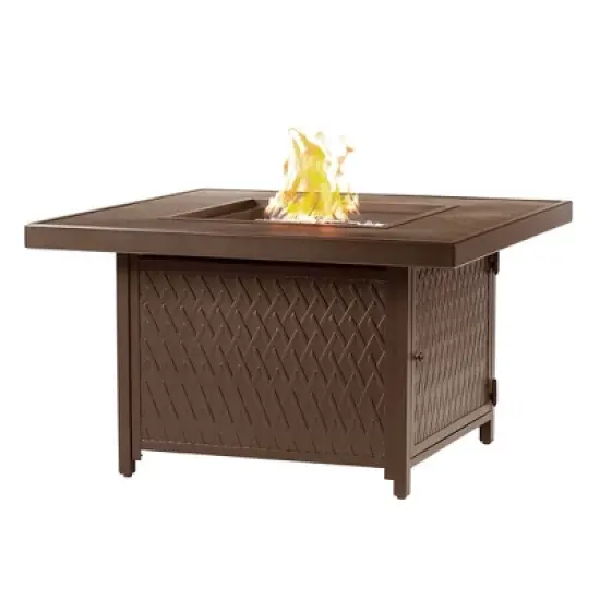 42" Square Aluminum 55000 BTUs Propane  Timeless Fire Table with 2 Covers - Oakland Living
 image {8}