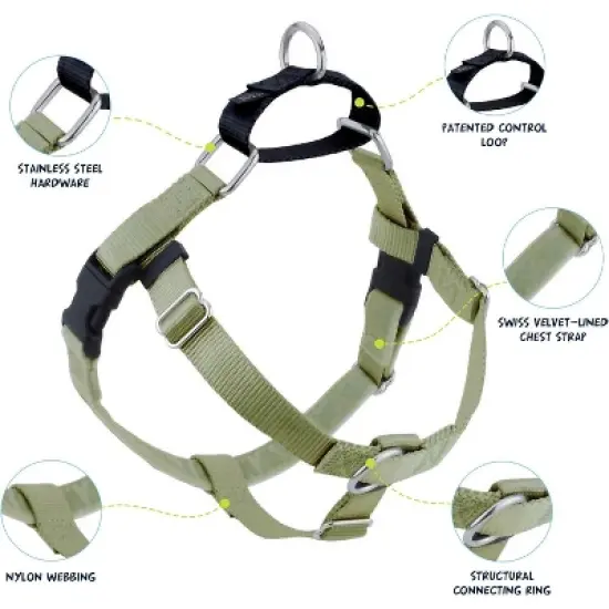 2 Hounds Design Freedom No Pull Dog Harness, Adjustable Harness and Leash Set, Easy Walking & Comfortable Control, Fits Small, Medium & Large Dogs, image {1}