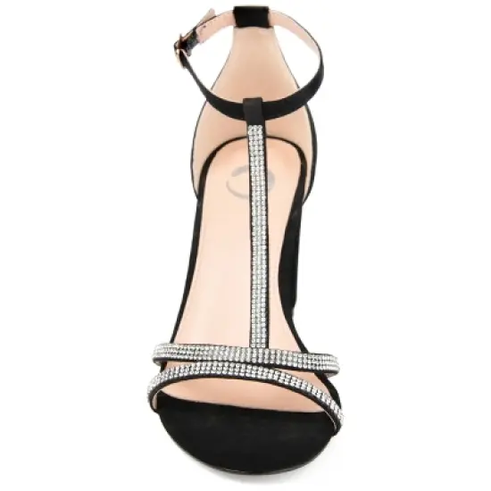 Journee Collection Womens Denali Open Toe Mid Block Heel Pumps image {5}