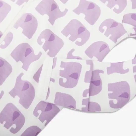 Primary Baby Organic Animal Friends Zip Footie image {13}