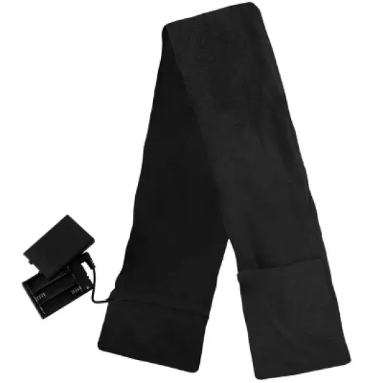 ActionHeat AA Battery Heated Reversible Scarf - Black image {8}