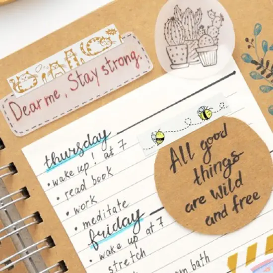 Wrapables Washi Masking Tape, 15mm x 10M, Buzzing Bees image {2}