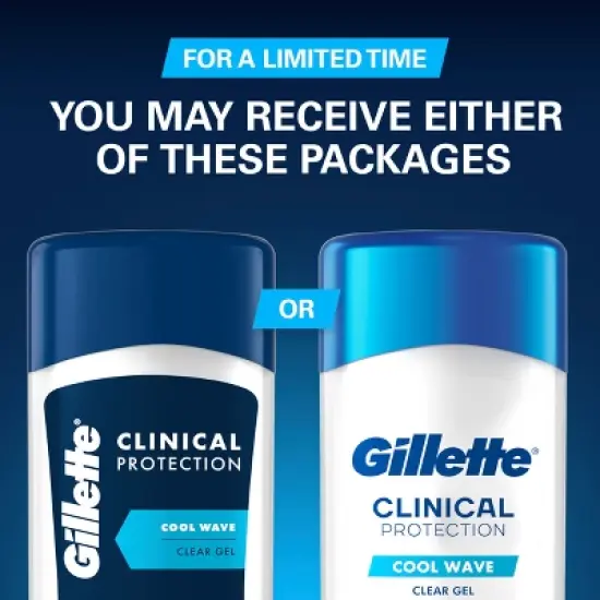 Gillette Antiperspirant Deodorant for Men Clinical Clear Gel - Cool Wave 72 Hour Sweat Protection - 2.6oz image {9}