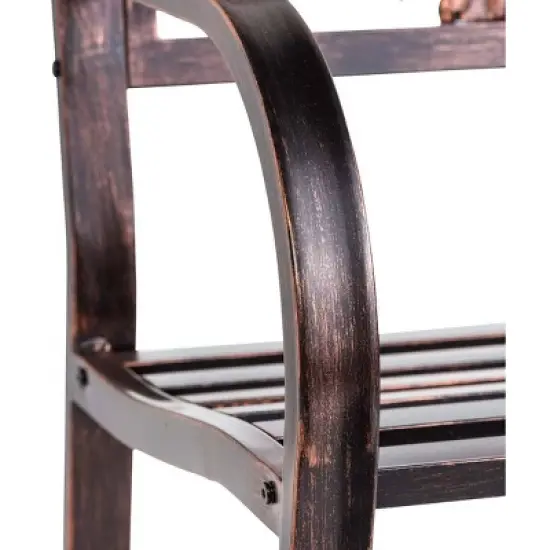 Plow & Hearth Sunflower Metal Garden Bench image {5}