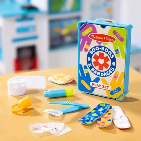 Melissa & Doug Boo-Boos & Bandages Reusable First Aid Pretend Play Set: Creativity Focus with Medical Accessories image {8}