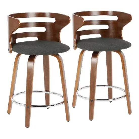 Set of 2 Cosini Upholstered Counter Height Barstools - Lumisource image {12}