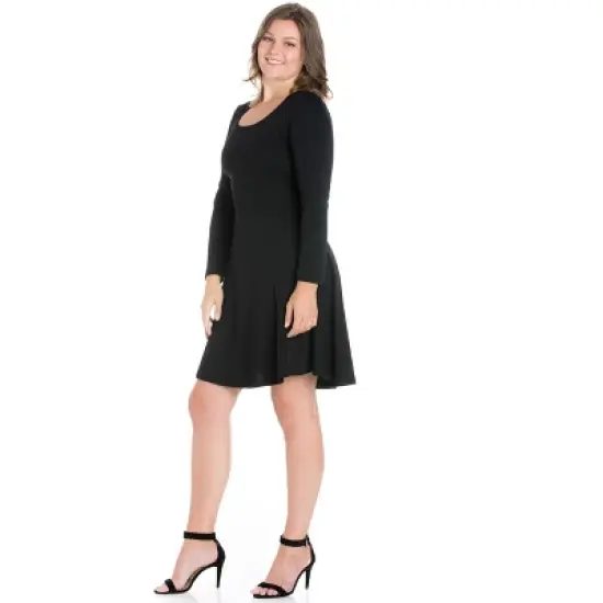 Long Sleeve Knee Length Plus Size Dress image {1}