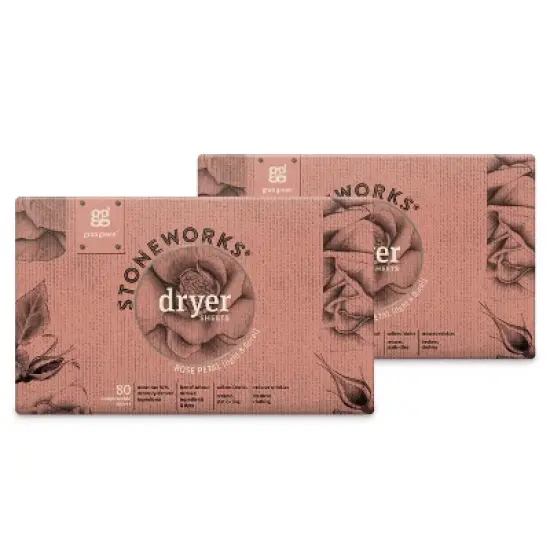 Grab Green Stoneworks Dryer Sheets, Rose Petal Scent image {3}