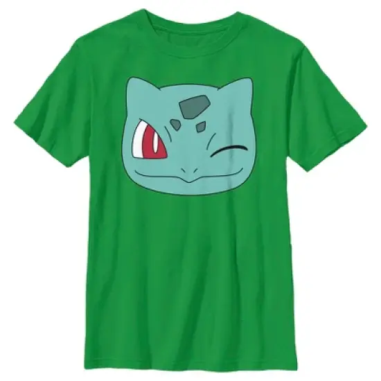 Boy's Pokemon Bulbasaur Wink Face T-Shirt image {3}