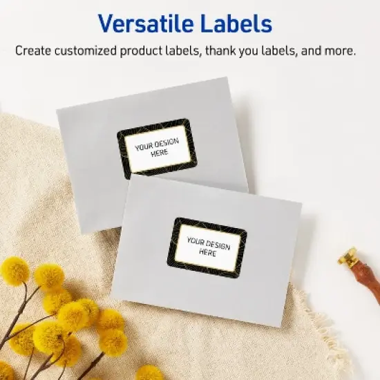 Avery Rectangle Labels, Black Border with Gold Pattern, 2" x 3" image {5}