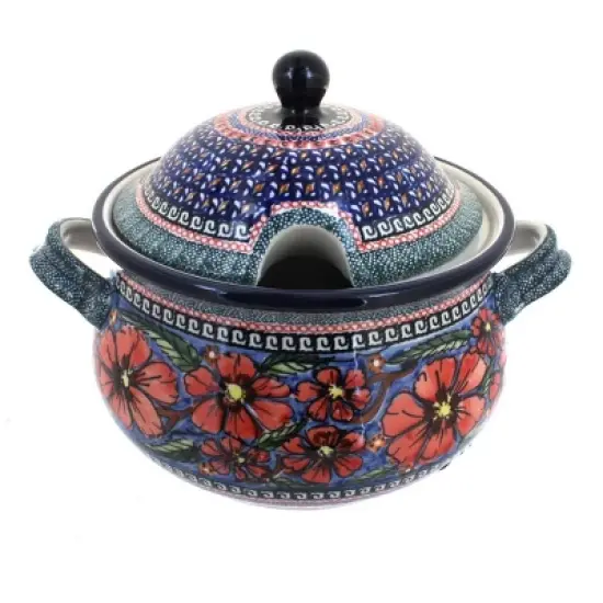 Blue Rose Polish Pottery 1004 Zaklady Soup Tureen image {4}