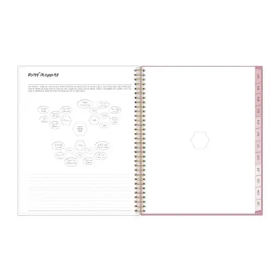 Ivory Paper Co 2024 Planner 11"x8.5" Weekly/Monthly Wirebound Celine Rose Pink image {8}
