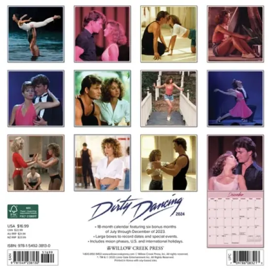 Willow Creek Press 2024 Wall Calendar 12"x12" Dirty Dancing image {1}
