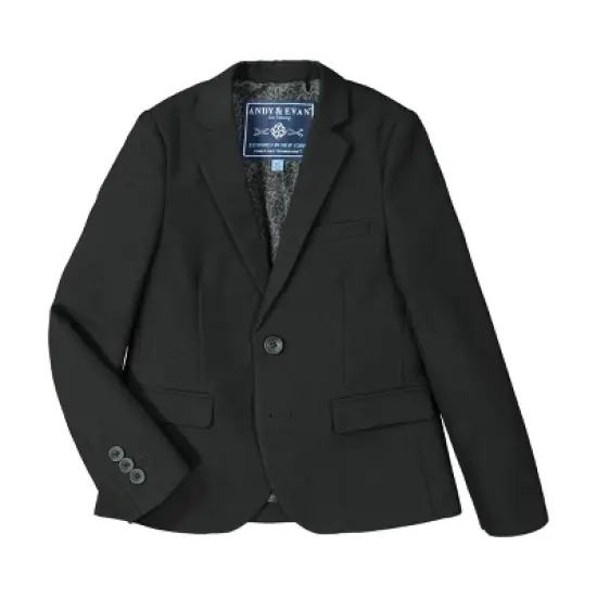 Andy & Evan  Toddler Black Stretch Suit image {2}