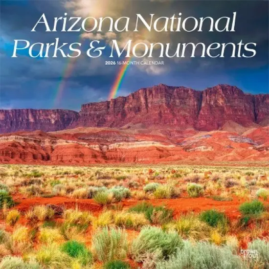 BrownTrout Arizona National Parks and Monuments 2026 12"x24" Hanging Square Wall Calendar Plastic-Free image {9}