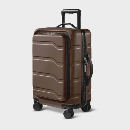 Hardside Carry On Spinner Suitcase with Front Pocket - Open Story&trade; image {8}
