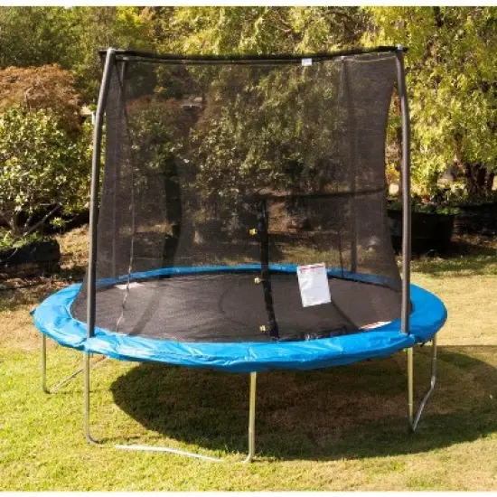 JumpKing 10 Foot Outdoor Trampoline  78sqft & Safety Net Enclosure, Blue JK10VC1 image {3}