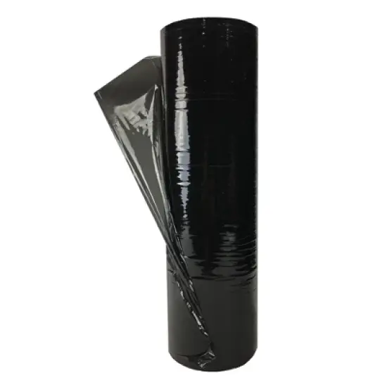 UOFFICE 1 Roll of Black Color Stretch Wrap 18" x 1500' x 80G, Hand Wrap Cast Black image {7}
