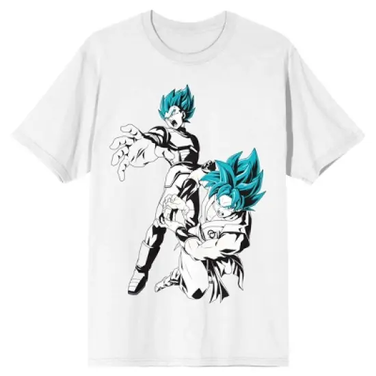 Dragon Ball Super Goku Vegeta Anime Men's White T-Shirt image {7}