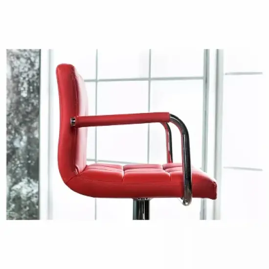 Ethan Adjustable Swivel Barstool with Arms - Furniture of America image {4}
