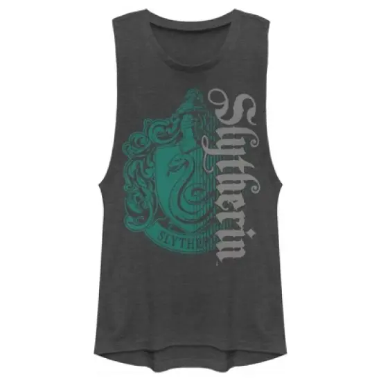 Junior's Harry Potter Hogwarts 4 House Crest Festival Muscle Tee image {3}