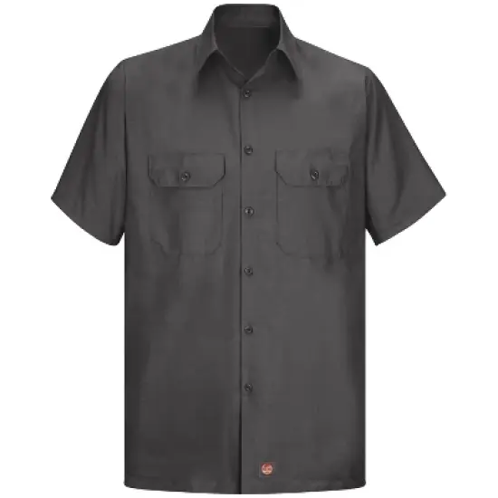 Red Kap&reg; Men's Short Sleeve Solid Rip Stop Shirt image {4}