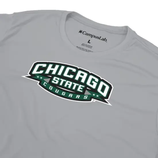 Men's Chicago State University Men's Sport Active T-Shirt Primary Logo image {3}