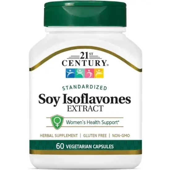 21st Century Standardized Soy Isoflavones Extract 100 mg 60 Vegetable Capsules image {4}