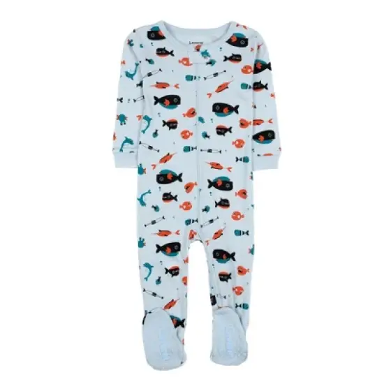Leveret Footed Sleeper Cotton Boys Pajamas image {8}