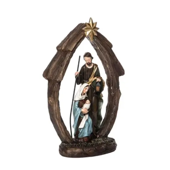 Transpac 11.5 in Multicolor Light Up Nativity Decor Christmas Decorative Object Polyresin image {2}