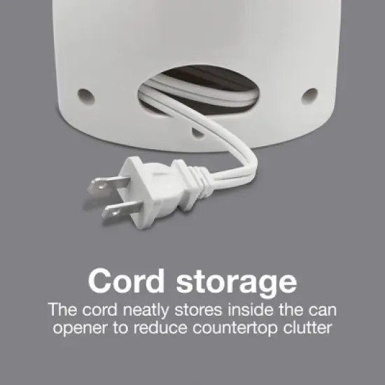 Proctor Silex Power Opener Can Opener 75224PS: Electric Freestanding, Plastic, White, 1.5 lbs, 1 Year Warranty image {3}