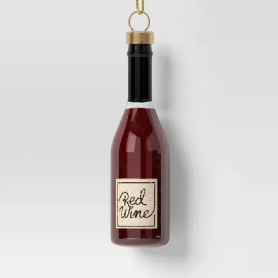 3pc Christmas Gift Ornament Set Glass Wine/Cheese/Baguette - Wondershop&trade; image {4}