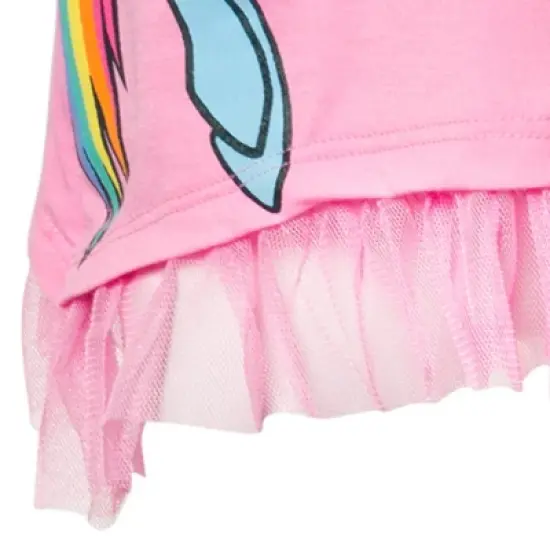 My Little Pony Pinkie Pie Rainbow Dash Girls T-Shirt and Bike Shorts Outfit Set Toddler image {5}