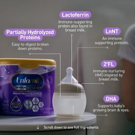 Enfamil Optimum Gentlease Powder Infant Formula - 19.5oz image {3}