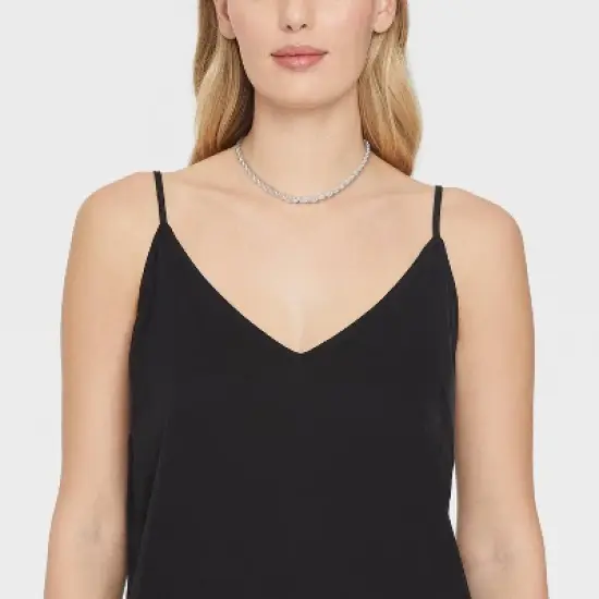 Twisted Chain Short Necklace - A New Day&trade; Silver image {1}