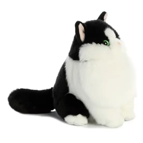 Aurora Fat Cats 9.5" Muffins Tuxedo White Stuffed Animal image {2}